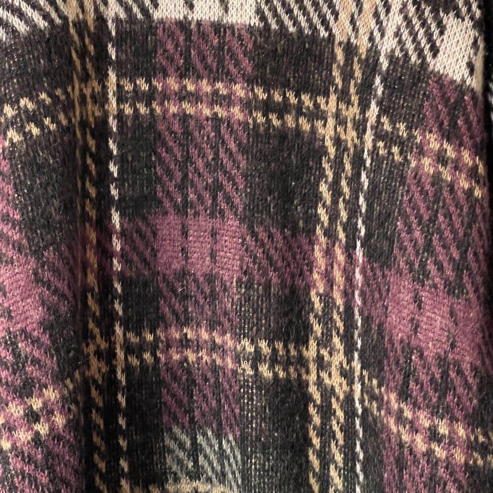 Signature Studio Open Front Plaid Sweater Cardigan xl - Picture 6 of 8